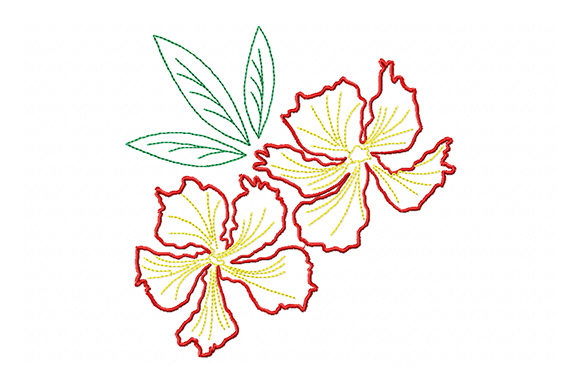 A Designer's Look at the Two Red Flowers Embroidery Design