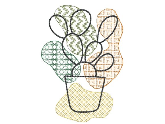A Sweet Cactus Embroidery Design for Handmade Gifts