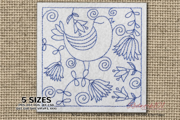 Bird with Lotus Flowers: An Embroidery Designer’s Practical Review