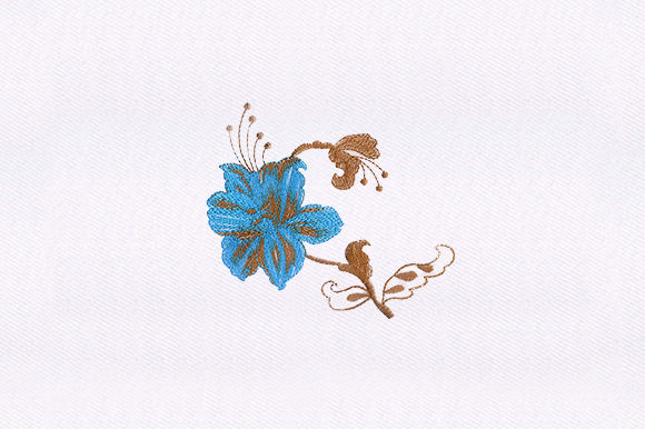 Cyan Flower Design for Business Merchandise and Branding