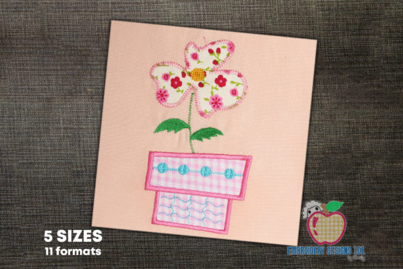 Flower in a Pot Applique: A Designer’s Perspective for Boutique Apparel