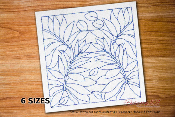 Leaves Lineart: A Versatile Embroidery Design for Handmade Markets