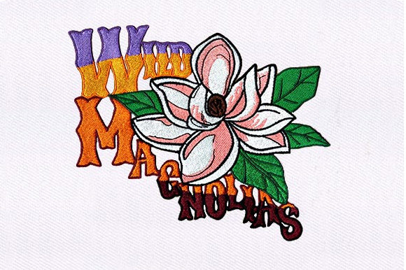 Magnolia Flowers Embroidery Design for Business Branding