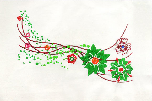 The Green Flower Vine Embroidery for Seasonal Success