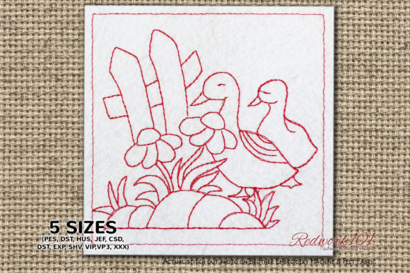 Why Duck and Flower Embroidery Design is a Seller's Gem